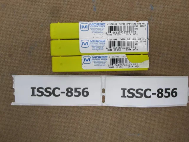 Lot of 3 MORSE 32307 2046 - 3/8" - 16NC GH3 4FL Taper Straight Flute Tap