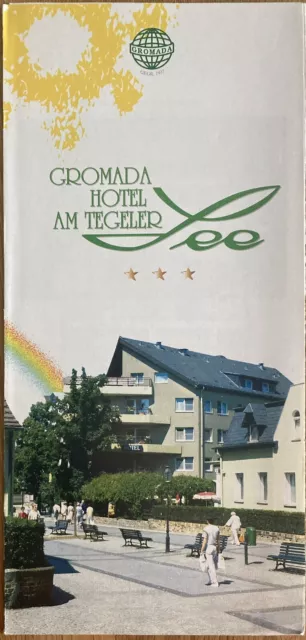 1990s GROMADA AM TEGLER SEE HOTEL BERLIN, GERMANY BROCHURE FOLDER TRAVEL !
