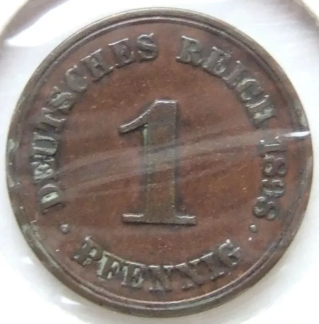 Moneta Reich Tedesco Impero Tedesco 1 Pfennig 1898 F IN Very fine