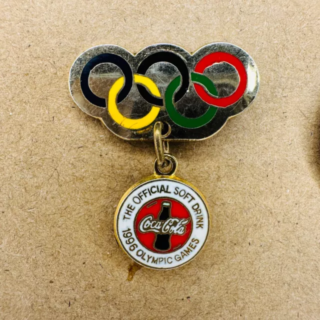 Coca Cola Olympic Sponsor Atlanta 1996 Lapel Hat Pin Coke  AC