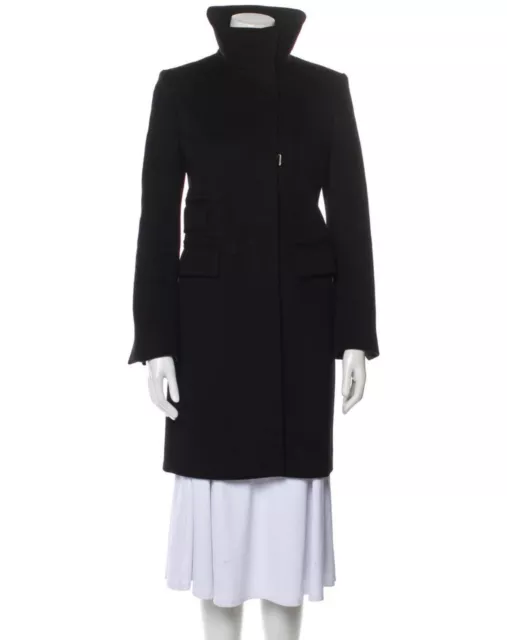 Authentic Gucci Women's Black Wool Cashmere Blend Coat