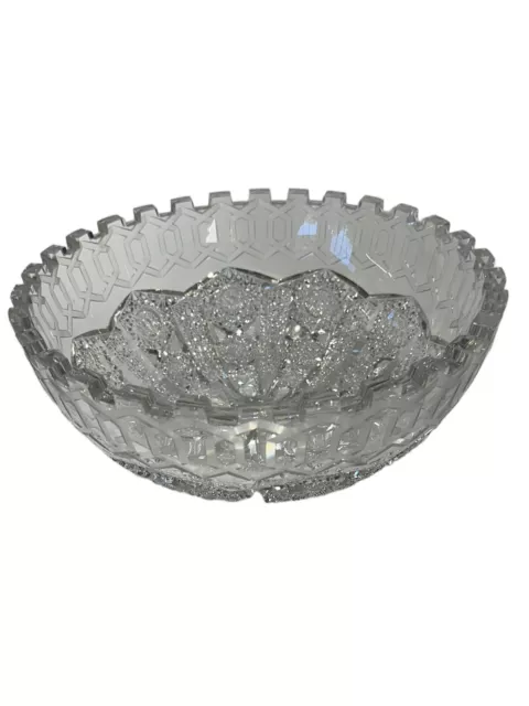 RARE Alhambra Cut By Meriden  Large ABP American Brilliant Cut Glass 10”Bowl