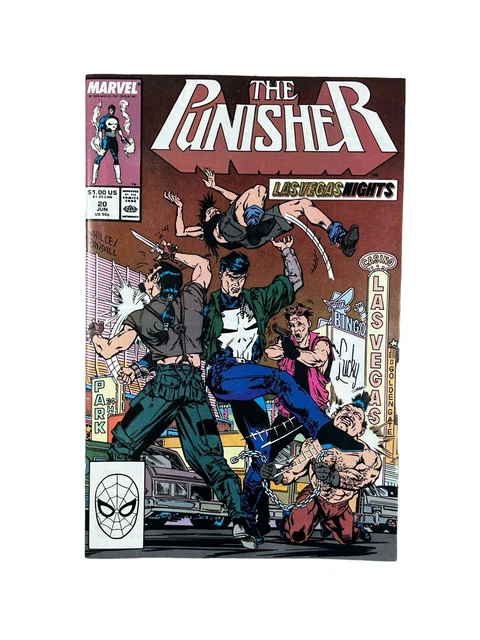 MARVEL comics the punisher vol 1 no 20 las vegas nights vintage 1990 comic book