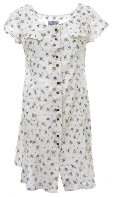 Robe Bohème Chic DDP - Couleur écru/blanc Cassé, Motif Floral, Sans Manches - En Coton, Lavable En Machine