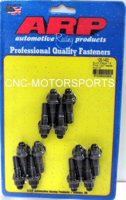 ARP HEADER STUD KIT 120-1402 Buick 3.8L V6 3/8 BLACK OXIDE 12 POINT HEAD