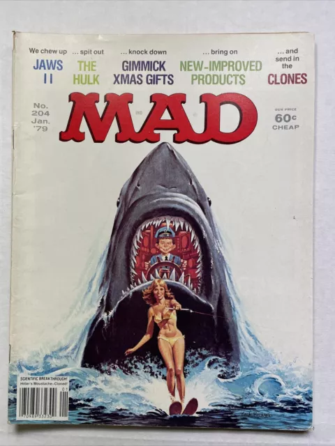 Mad Magazine #204 G+ 1979 Jaws Alfred E Neuman