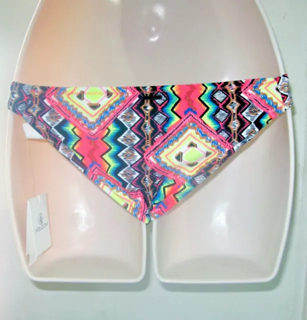 VOLCOM Last Call Full Bikini Bottoms Multicolor Abstract Print XS NEW WITH TAGS 2