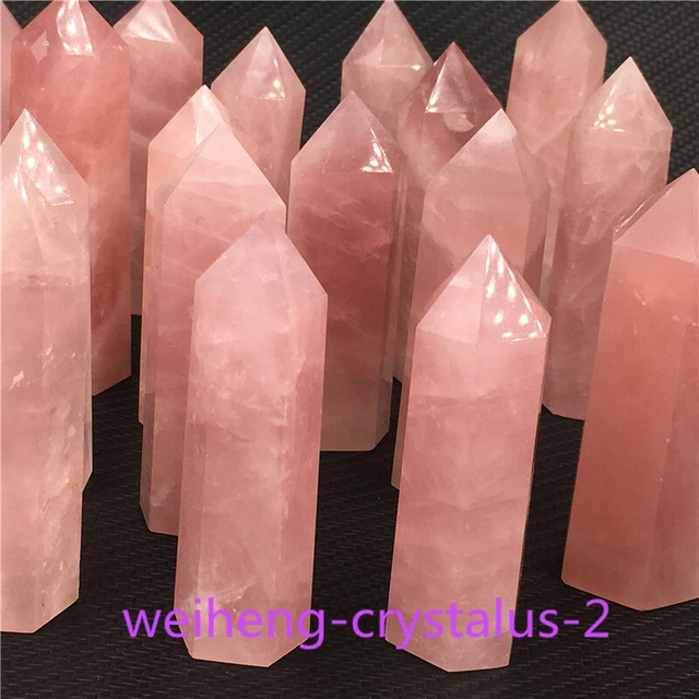 Top 2.2LB Natural Rose Quartz Crystal Obelisk Point Wand Reiki Healing