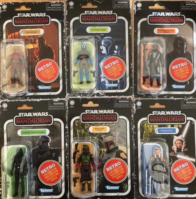 Star Wars Retro Collection 3,75" Action figure mandaloriane tutte 6 F4200 nuove