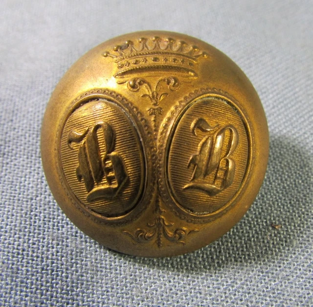 Bouton Ancien de Livrée Armoiries Couronne Marquis XIXè n 19thC Button