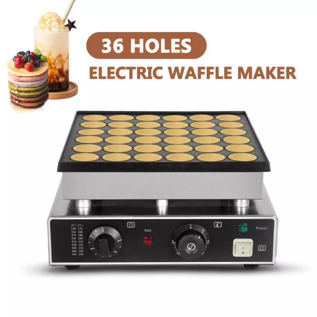 Commercial Egg and Muffin Toaster 25/36/50 Holes Muffin Round Waffle Maker 110V