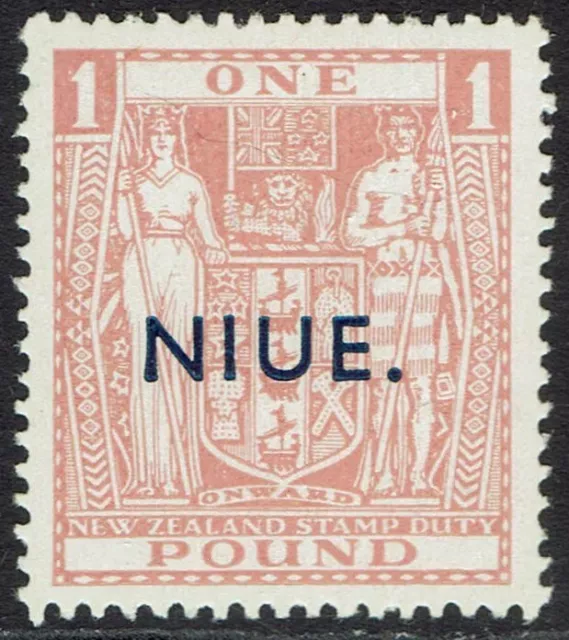 Niue 1941 Arms New Zealand £1 Wmk Multi Star Nz