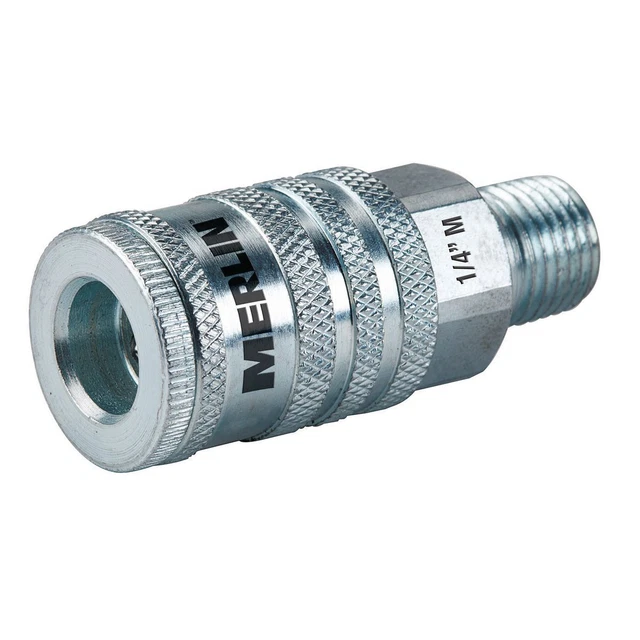 MERLIN 1/4 in. Male Steel Industrial Coupler 63578