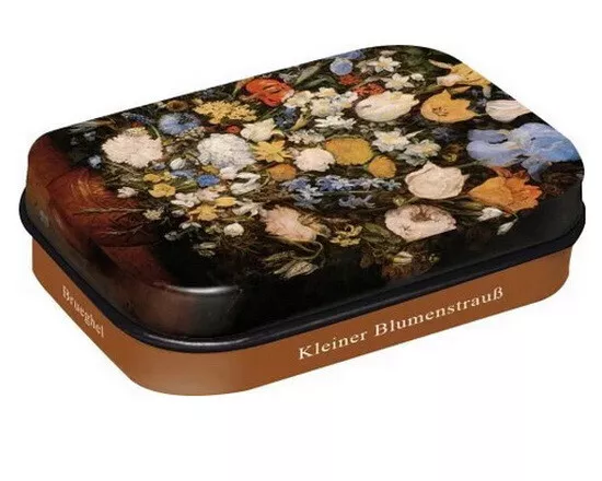 NOSTALGIE Pillendose Brueghel - KLEINER BLUMENSTRAUSS mit Pfefferminz NEU OVP