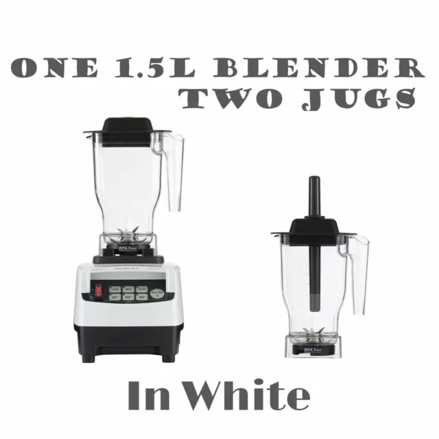 JTC OmniBlend Pro Commercial Blender + 2 Jugs Ice Crusher Smoothie Milkshake Bar