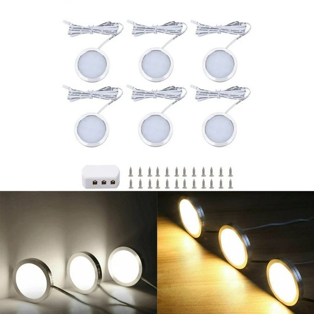 Set di luci armadio LED compatte da 3 o 6 con 190 lumen e lunga durata