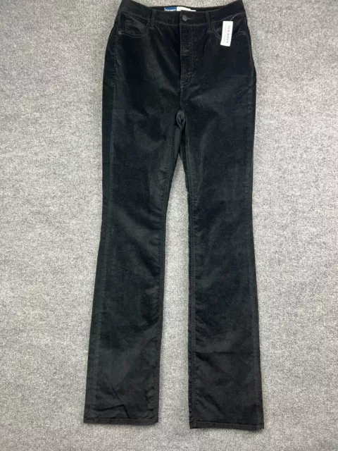 Old Navy Kicker Bootcut Women's 6 Tall Black Suede Extra High Rise NWT