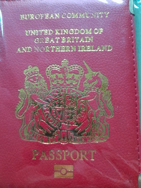 Shvigel Copertura Passaporto In Pelle Vintage – Custodia Per Uomini E Donne, Light Blue, Con Sigillo USA, Made In USA, Regalo Da Viaggio