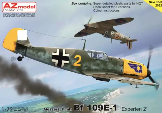 MESSERSCHMITT Bf 109E-1 "Experten 2"  AZ 1/72 PLASTIC KIT