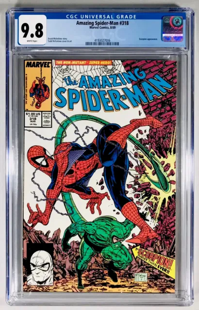 Amazing Spider-Man #318~CGC 9.8 White Pages~Marvel Comics~Todd McFarlane~NM/MT