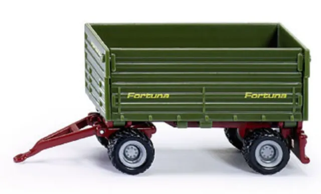 Siku 2-Achs-Anhänger "Fortuna" grün green 2-Axled Trailer 1:32 Art. 1077 NEU+OVP