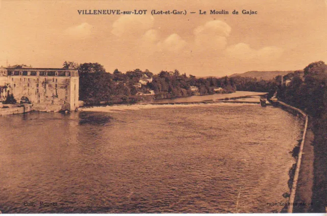 Cpa Villeneuve On Lot Le Moulin De Gajac