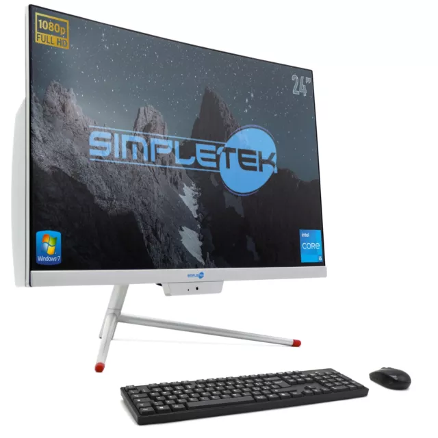 Aio Tout en Un i5 24 " Full HD Victoire 7 RAM 16GB SSD 2TB Ordinateur PC Fixe