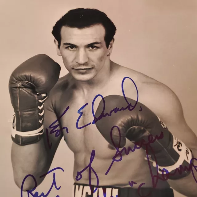 BOXING HALL OF FAMER WORLD CHAMPION RAY "BOOM BOOM MANCINI AUTOGRAPH PHOTO 8x10 3