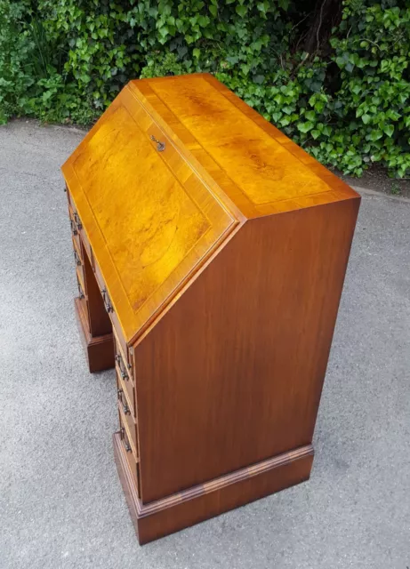 Georgian Style Burr Walnut Bureau 3