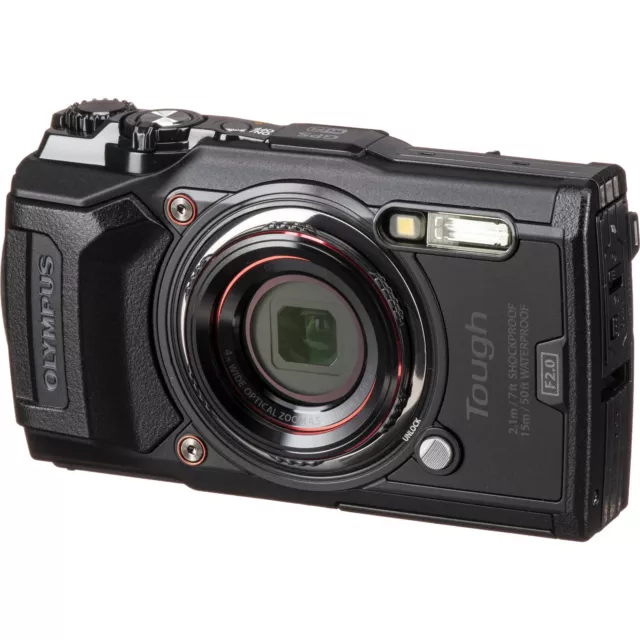 Olympus Tough TG-6 fotocamera digitale impermeabile TG6 nera merce nuova +32 GB