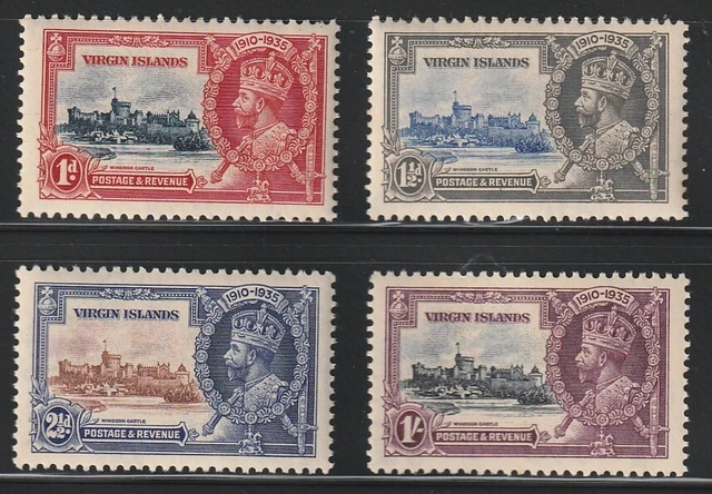 Virgin Is.     1935    Sc # 69-72    Silver Jubilee    MNH    OG