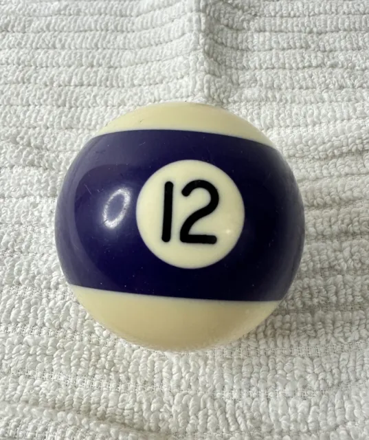# 12 Purple Striped Single Ind Pool Ball Billiard 2 1/4” Replacement
