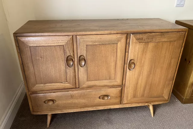 Ercol - Sideboard Side Board & Cutlery Tray 1960s 366 467 Windsor - Rare