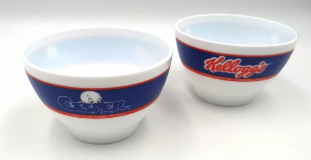 2x Kellogg's Casper Müslischale Müslischüssel Kinder Frühstücks Schale 1995