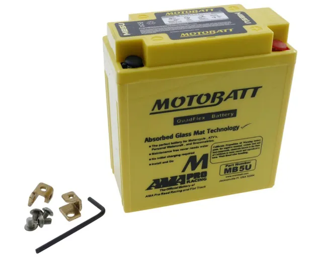 Batterie 12V 7Ah MOTOBATT MB5U 4 pôles
