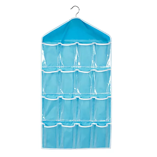 16 Pockets Organizer Holder Hanging Shoes Rack Storage Bag Hanger Clear Wardrobe 3