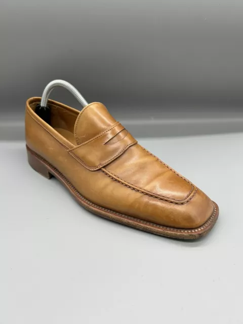 MARIANO CAMPANILE Tan Leather Loafers Moccasins Shoes Slip On Uk8 Eu 42 EUR 41 99 PicClick IT