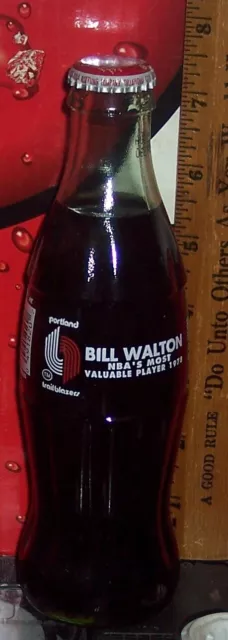 1994 Portland Trailblazers Bill Walton Nba Mvp 1978 8 Ounce Coca Cola  Bottle