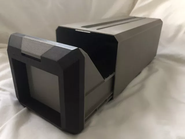 Posso Media Box Slide Out Drawer Slanted Storage Holds 13 CDs Gray France