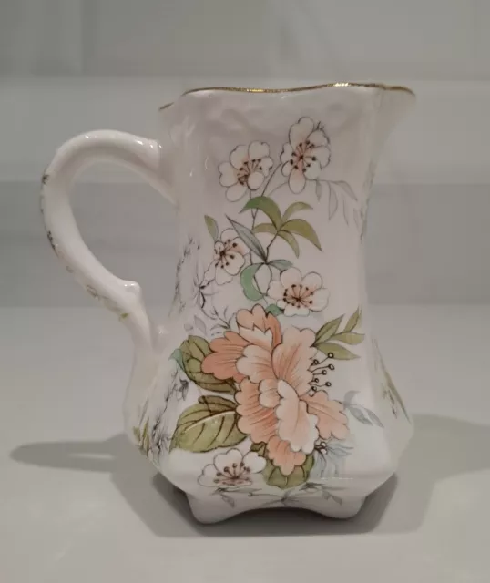 Fenton Bone China Small Jug - Floral Design - 10 cm tall