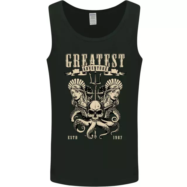 Gilet da uomo Trident teschio subacqueo polpo Cthulhu canotta