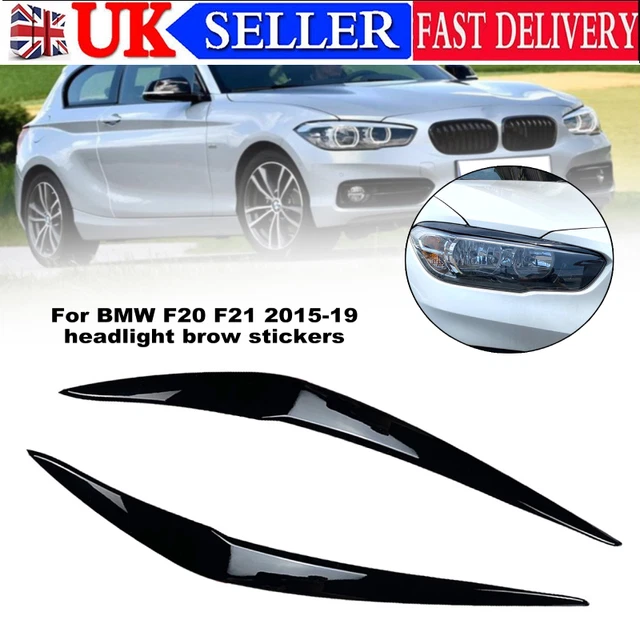 CBQYNVKJP Car Headlight Eyebrows ABS Gloss Black Headlight