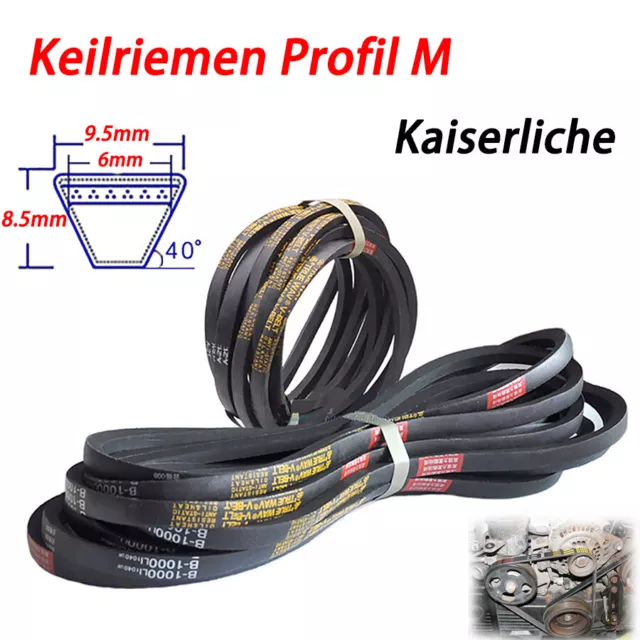 Klassischer Keilriemen Profil M 9.5 mm x 6 mm, Antriebsriemen für die Industrie