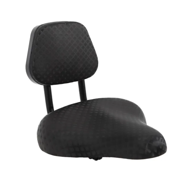 Black Large Bike Saddle Seat Bicycle Cruiser Comfort Seat with Back Support