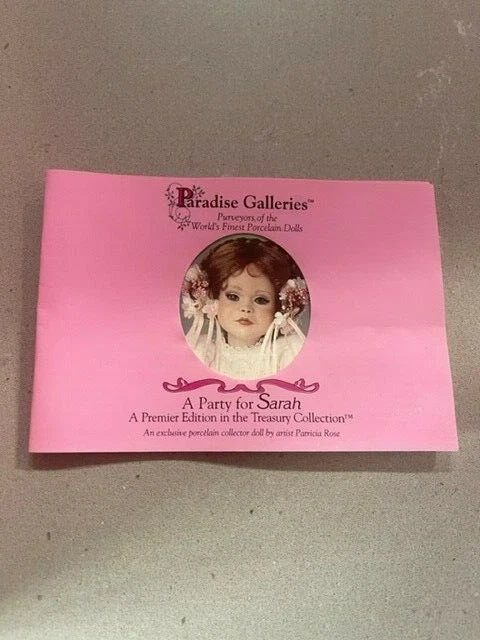 Treasury Collection PARADISE GALLERIES porcelain doll "A Party for SARAH" 2