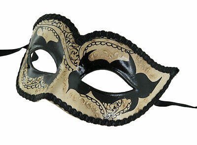 Mask from Venice Colombine Ondine Death Black White Skull Sugar Calavera 1965 2