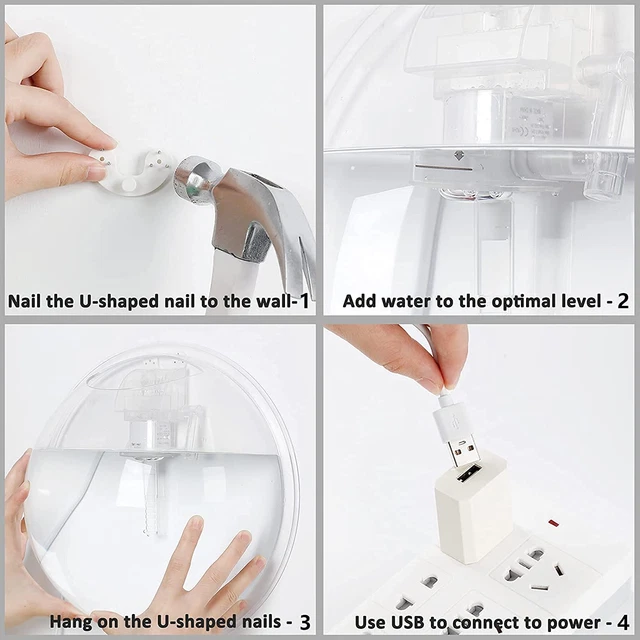 Wall Mounted Aquarium Tank: 1-Gallon Betta Fish Bowl Hanging Aquariums Clear Acr 5