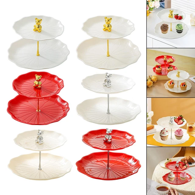 Plateau a fruit/fromages en verre deux étages - 20