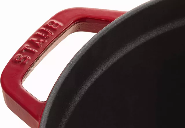 STAUB Steb ""Pico Cocot Cereza Redonda 20cm"" olla esmalte de fundición a dos manos 3