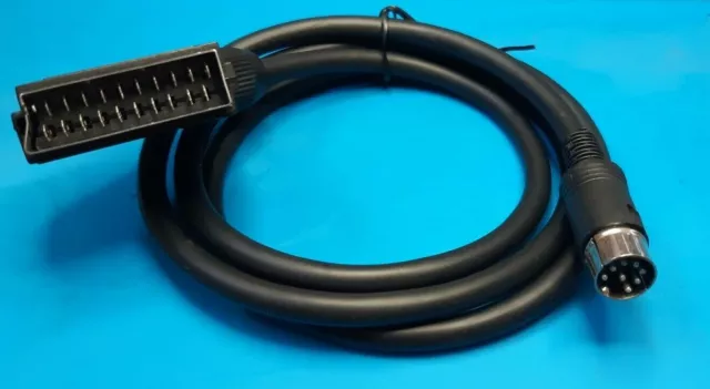 Cavo Video SCART Audio C64 ULTIMATE Commodore video cable DIN8 262° (NEW)